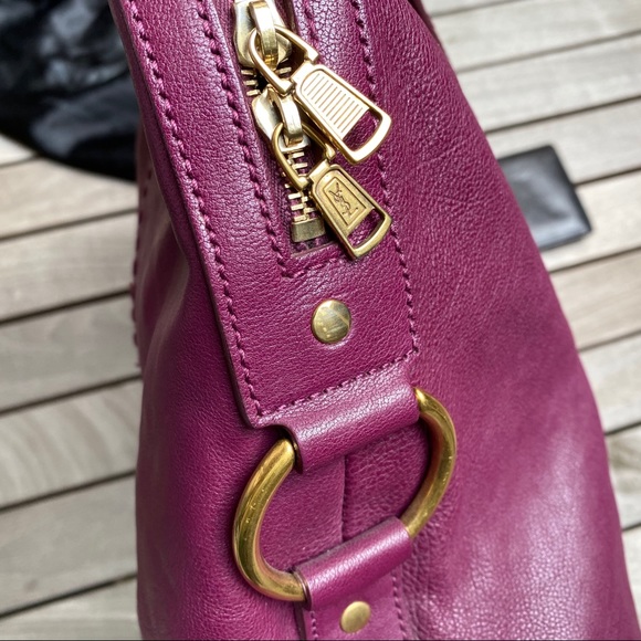 YVES SAINT LAURENT Magenta Shoulder Bag - Picture 6 of 10